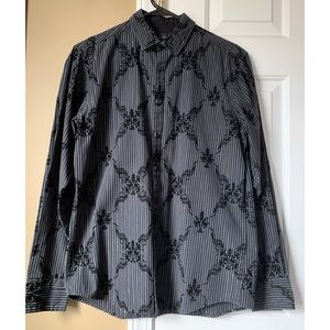 INC Black Button Up Shirt